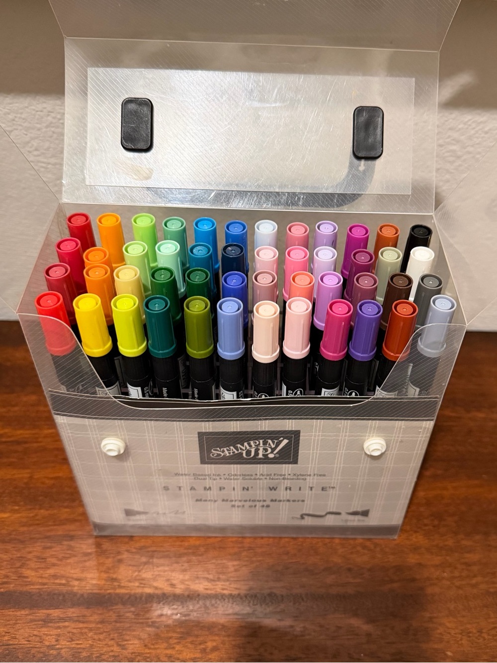 STAMPIN UP Stampin' Write Markers Water Based/Dual Tip with case 48 Markers